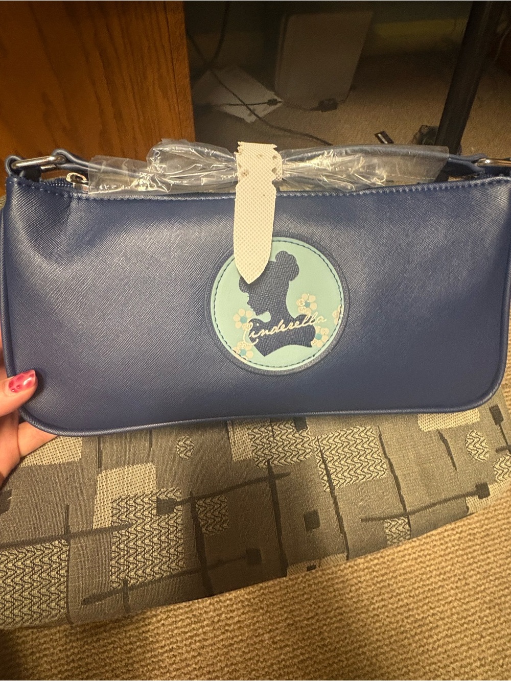 Danielle Nicole Navy Mini Shoulder Bag with Cinderella Patch